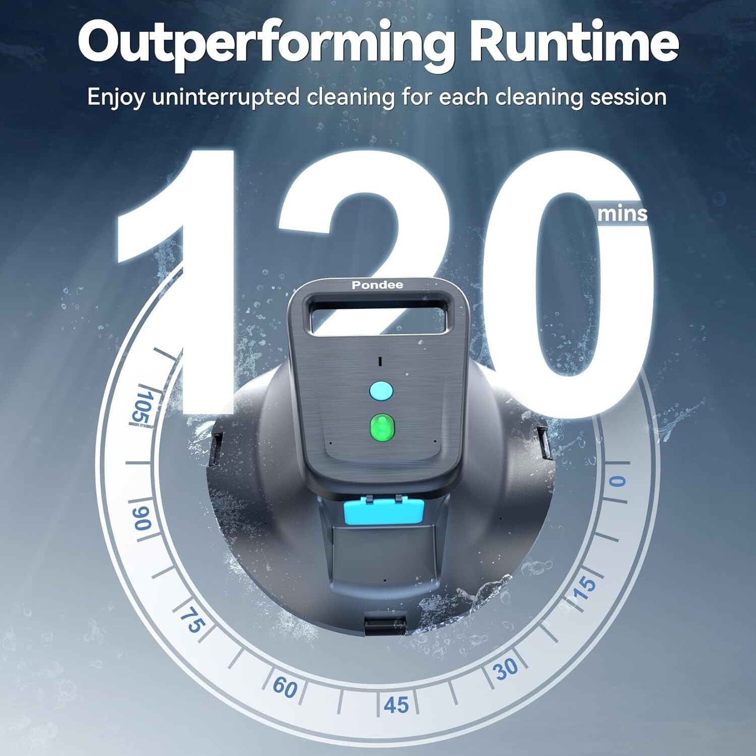 X1 Pool Vacuum Robot, Cordless Robotic Pool Cleaner with 120 Mins Runtime