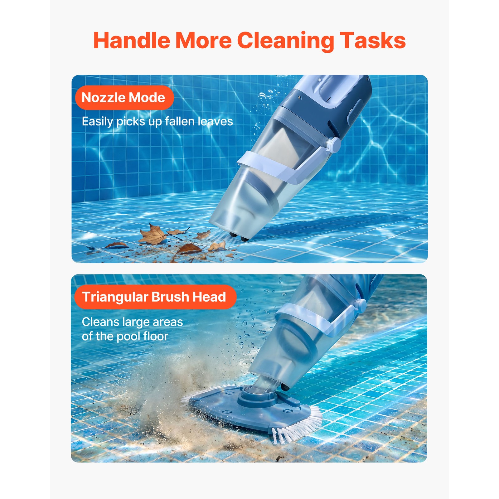 Uimoso Cordless Handheld Pool Vacuum for Spas and Hot Tubs with 26 GPM Flow