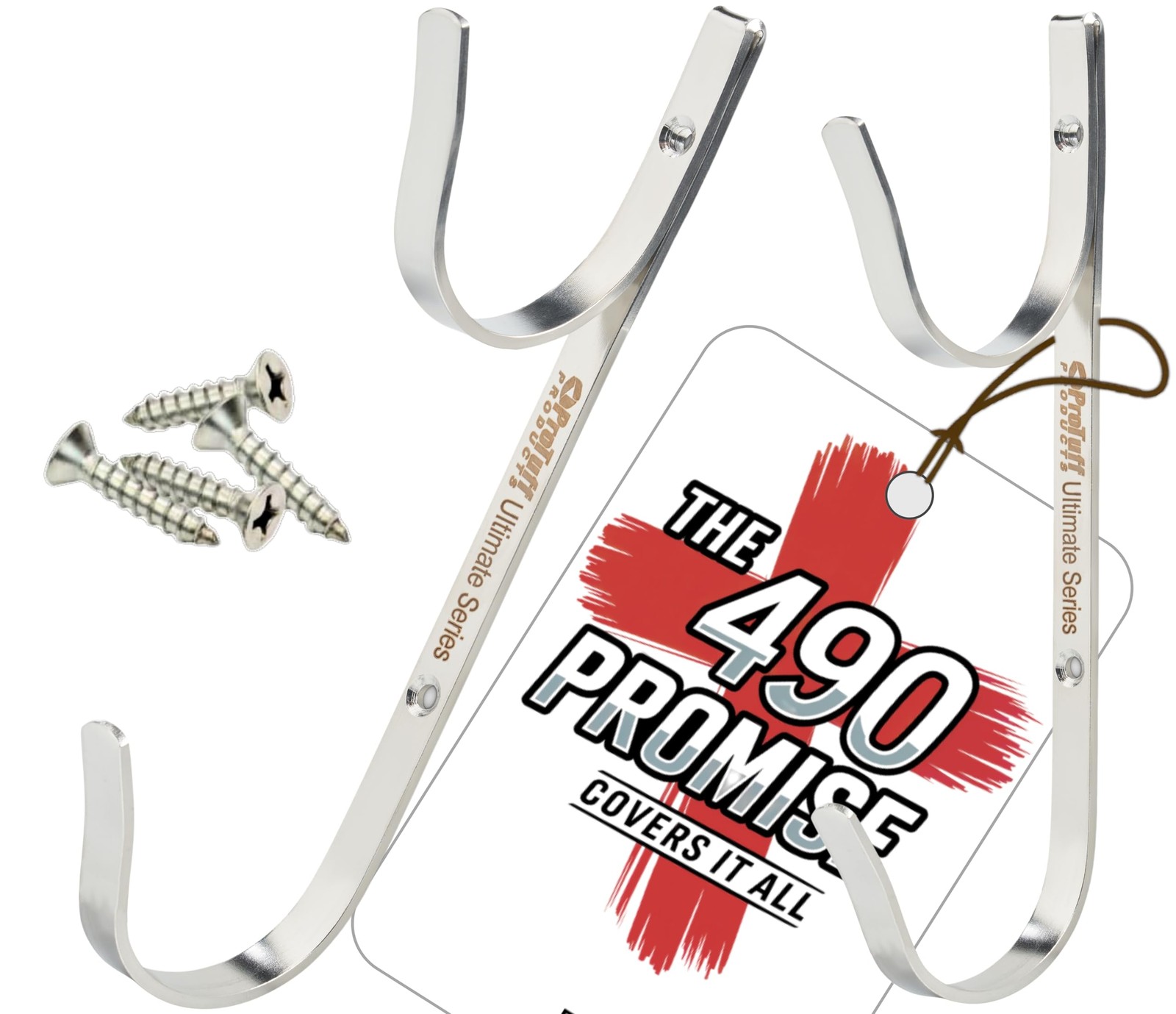 Pool Pole Hanger Set 2 Pack 490 Promise 3X Stronger Stainless Steel Hooks