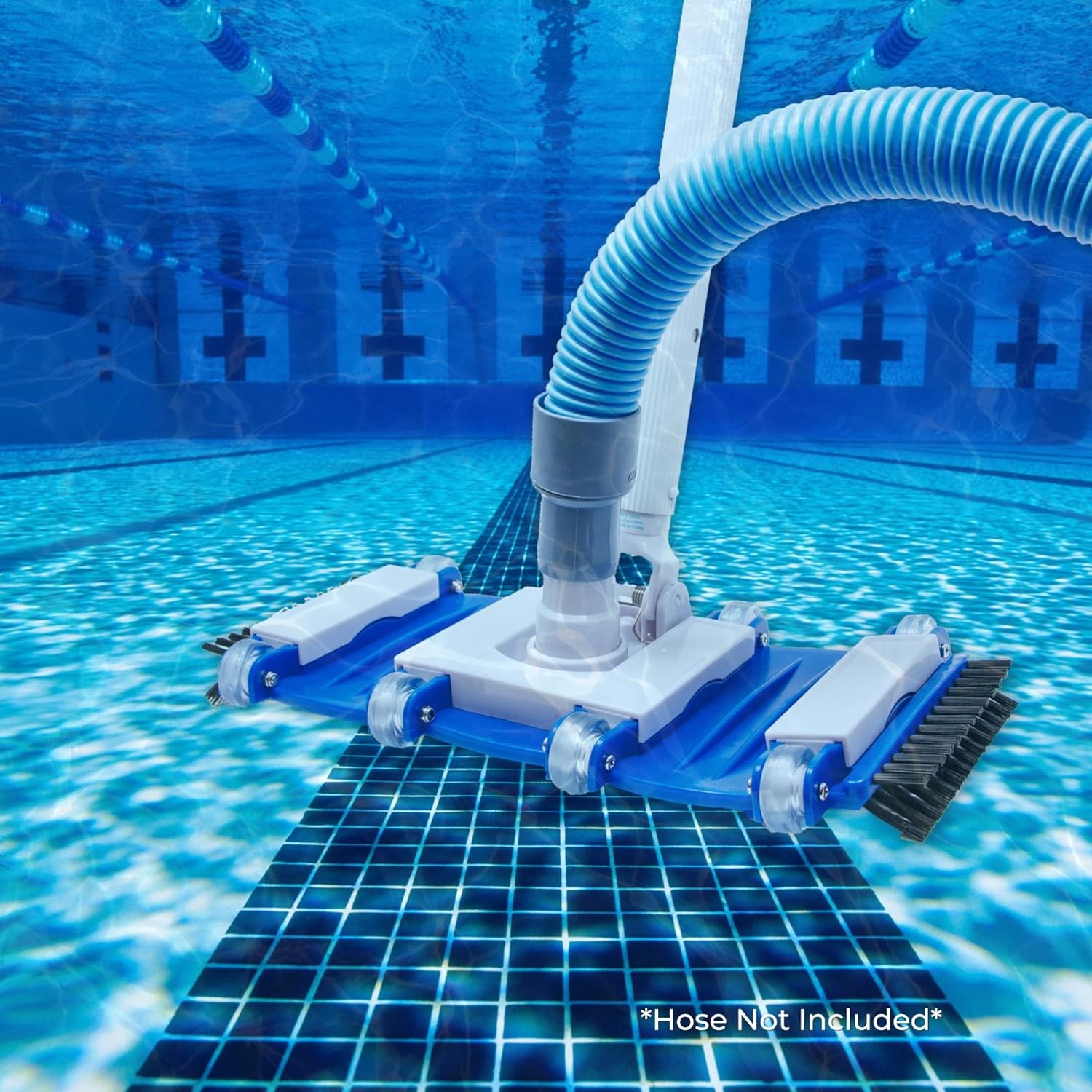 SWIMLINE HYDROTOOLS Manual Pool Vacuum Head Concrete Vac W/ Brushes