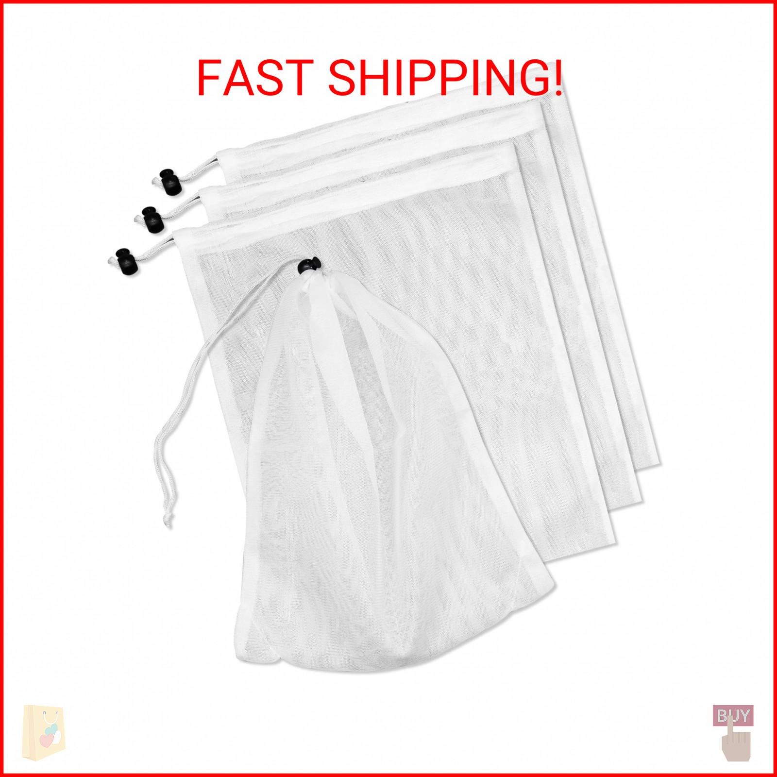 4Pcs Pool Vacuum Replacement Mesh Bag, Pool Leaf Vacuum Net Bag Fine Mesh with L