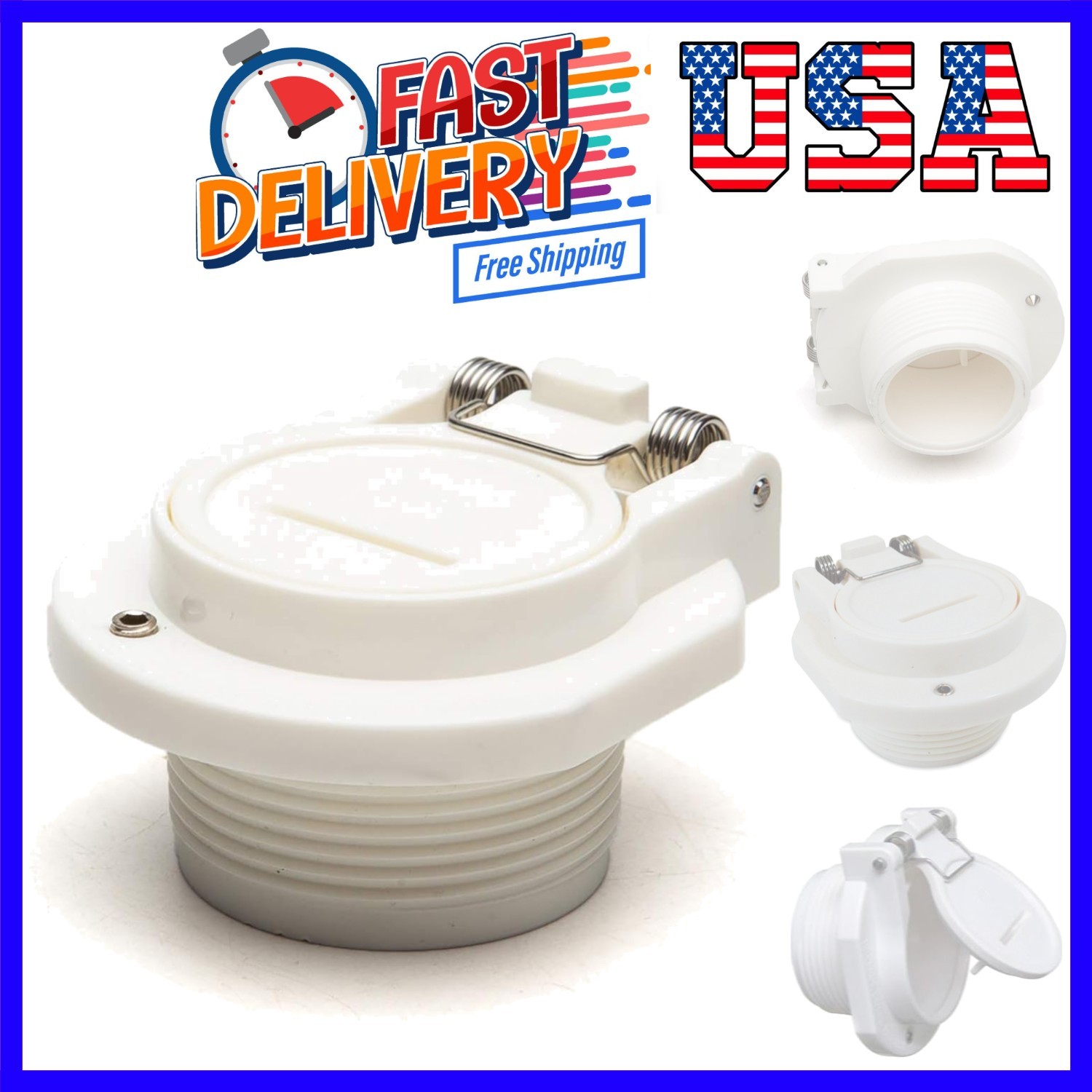 Free Rotation Pool Vacuum Vac Lock Safety Wall Fitting W400BWHP, GW9530 Repla…