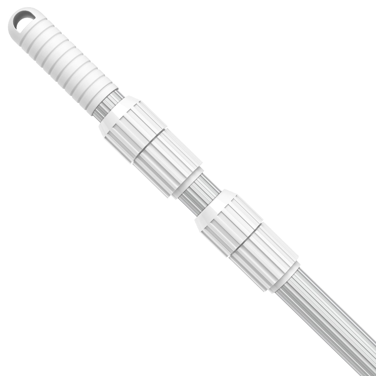 15ft Telescopic Aluminum Swimming Pool Pole for Skimmer, Vacuum & Brush Cleaning