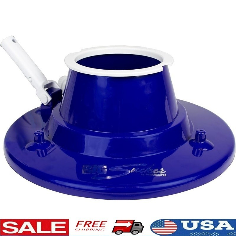 Heavy Duty Pool Vacuum W/ 8 Water Jets Multi-Directional Wheels Leaves Debris US