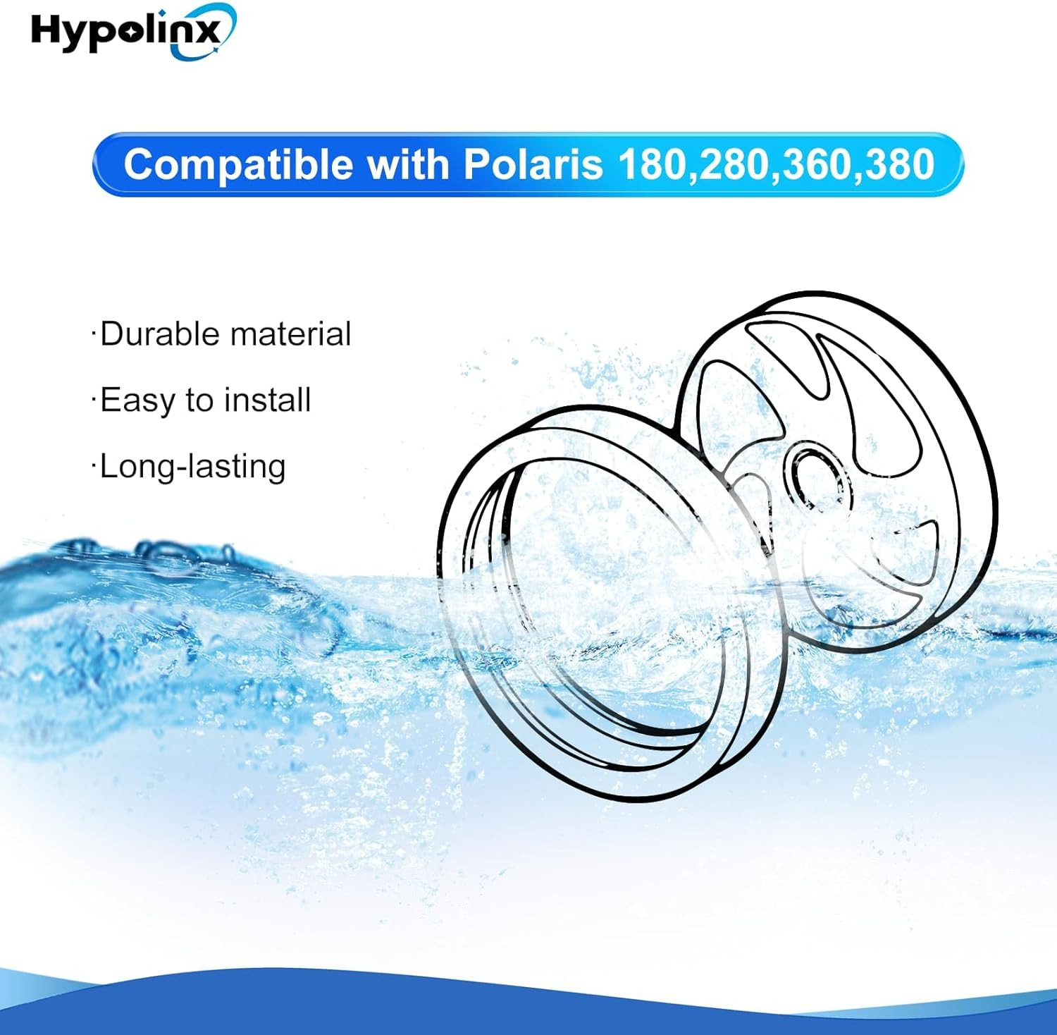 Polaris-Compatible Pool Cleaner C10 Replacement Tire Parts for Polaris 280, 180,