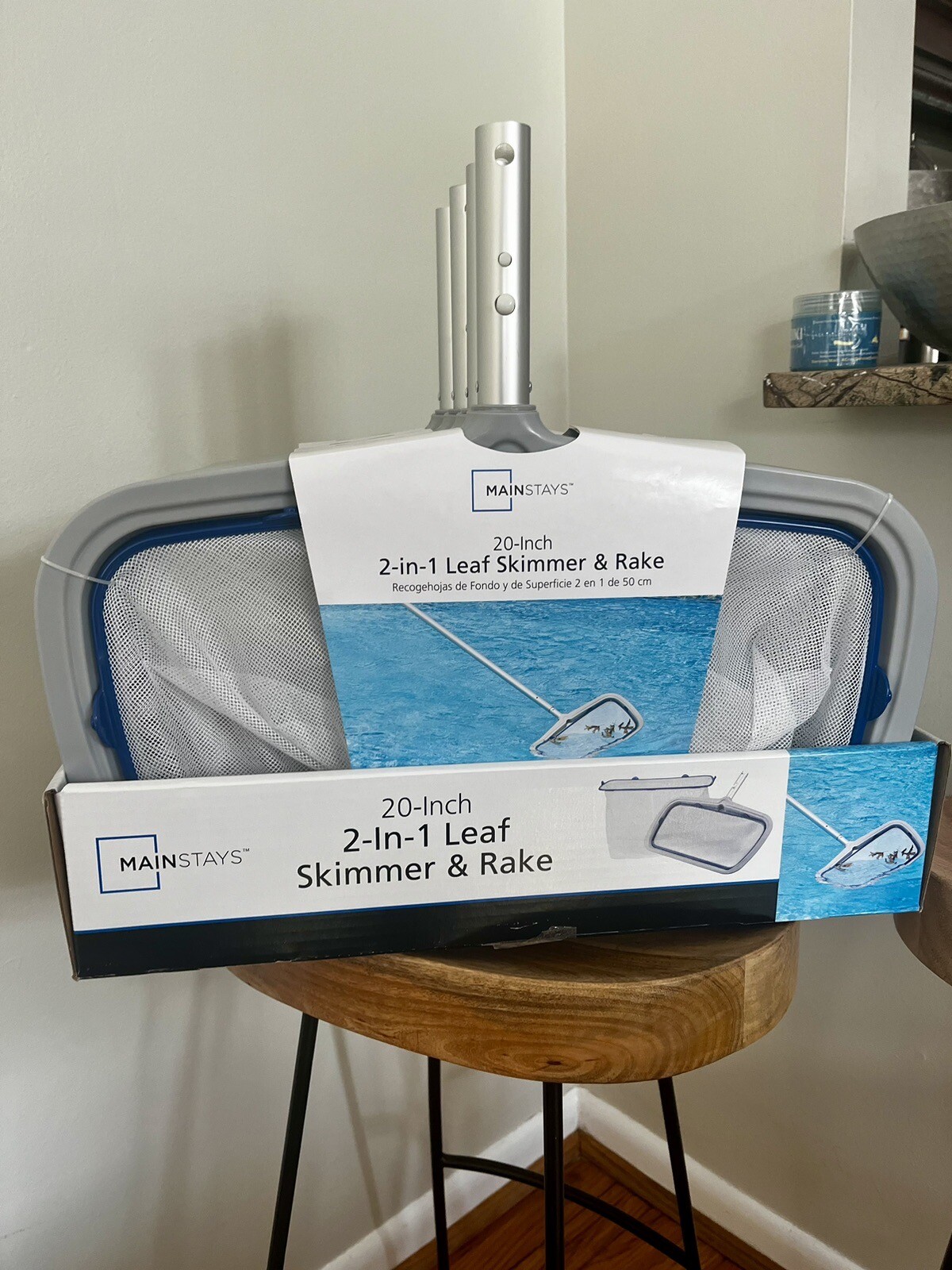Mainstays 20 Inch 2-in1 Leaf Skimmer And Take
