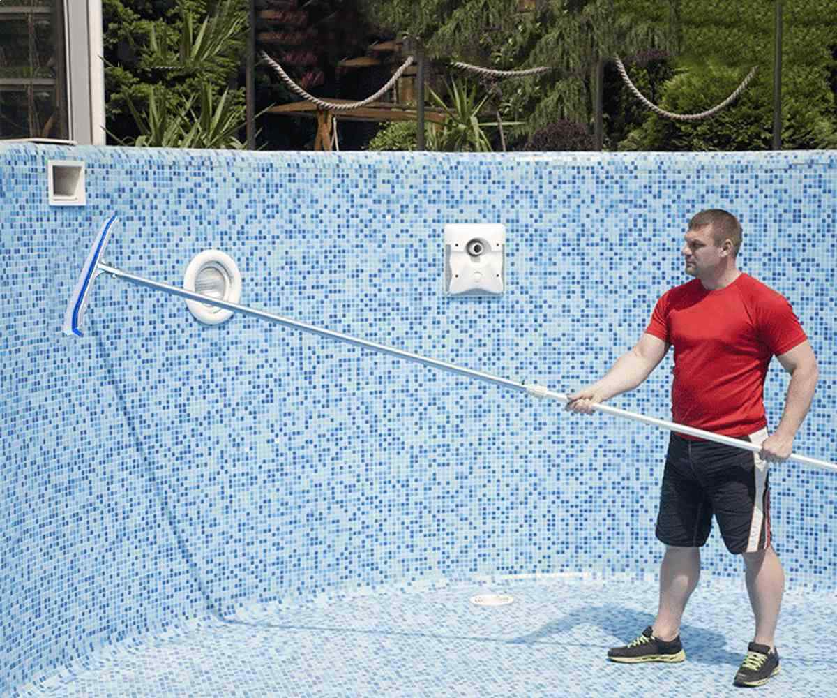 Heavy Duty Pool Brush for Wall & Tile with Reinforced Aluminium Back US STOCK