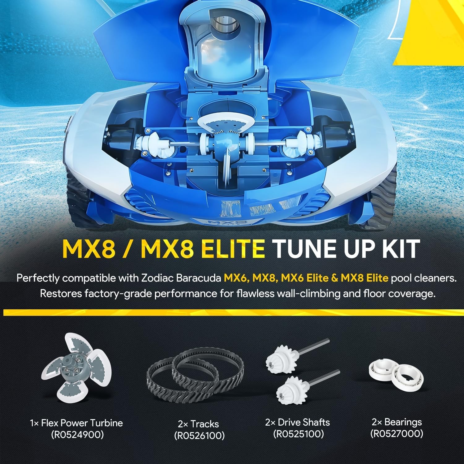 For Zodiac Baracuda Pool Suction Cleaner Vacuum MX6 MX8 MX8 Elite Tune Up Kit