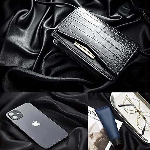 Satin Photography Background Silk – Glossy Fabric Cloth 100 x 75 cm – Black