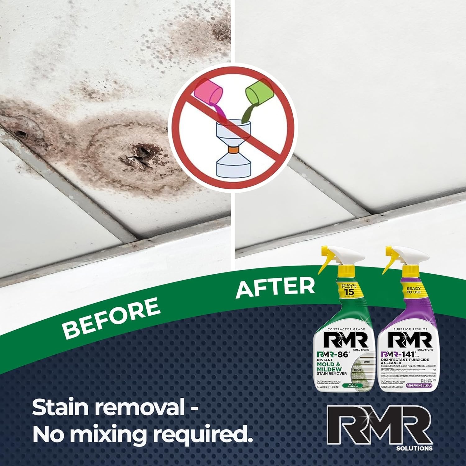 RMR Brands DIY Mold & Stain Remover Bundle, Complete 32 Fl Oz (Pack of 2)