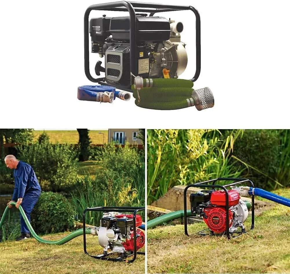 50/100ft Swimming Pool Filter Backwash Draining Hose Discharge Hose with Camlock