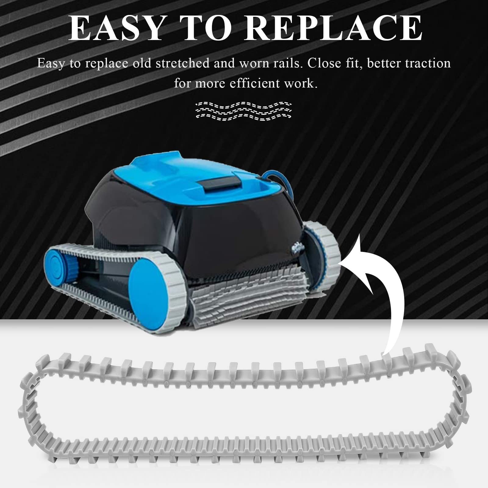 Dimakung Dolphin Pool Cleaner Track Replacement – Compatible with Most Gray