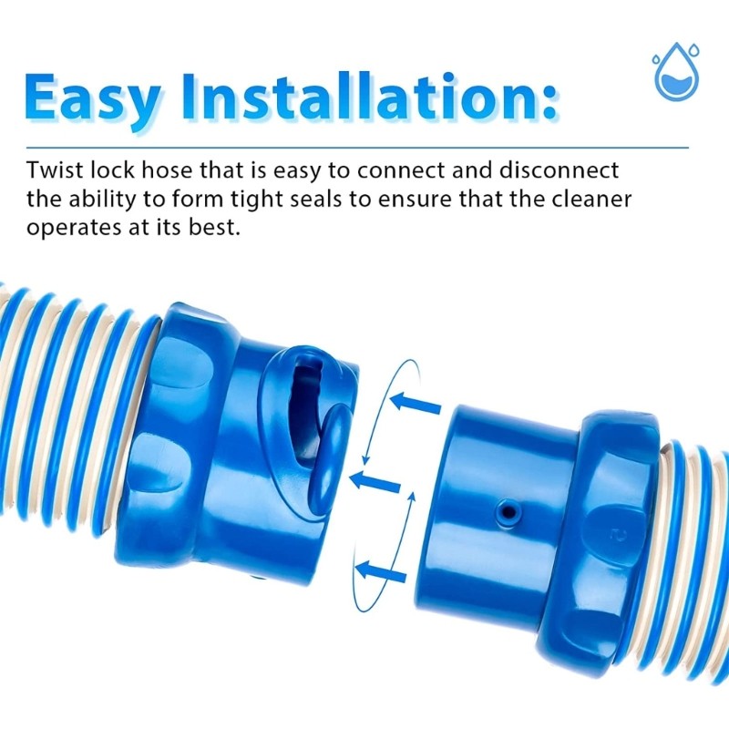 Pool Vacuum Twist Lock Hose for X7 T5 MX6 MX8 Part Easy to Install