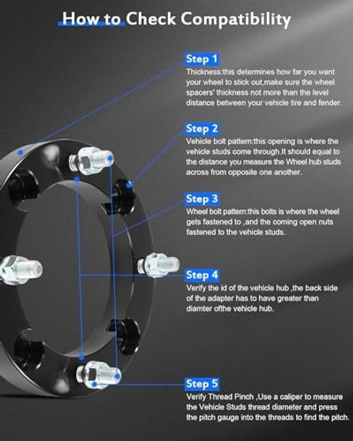 4×156 to 4×156 Wheel Spacers 1 inch 4 lug Fit for Polaris RZR S 1000 2015