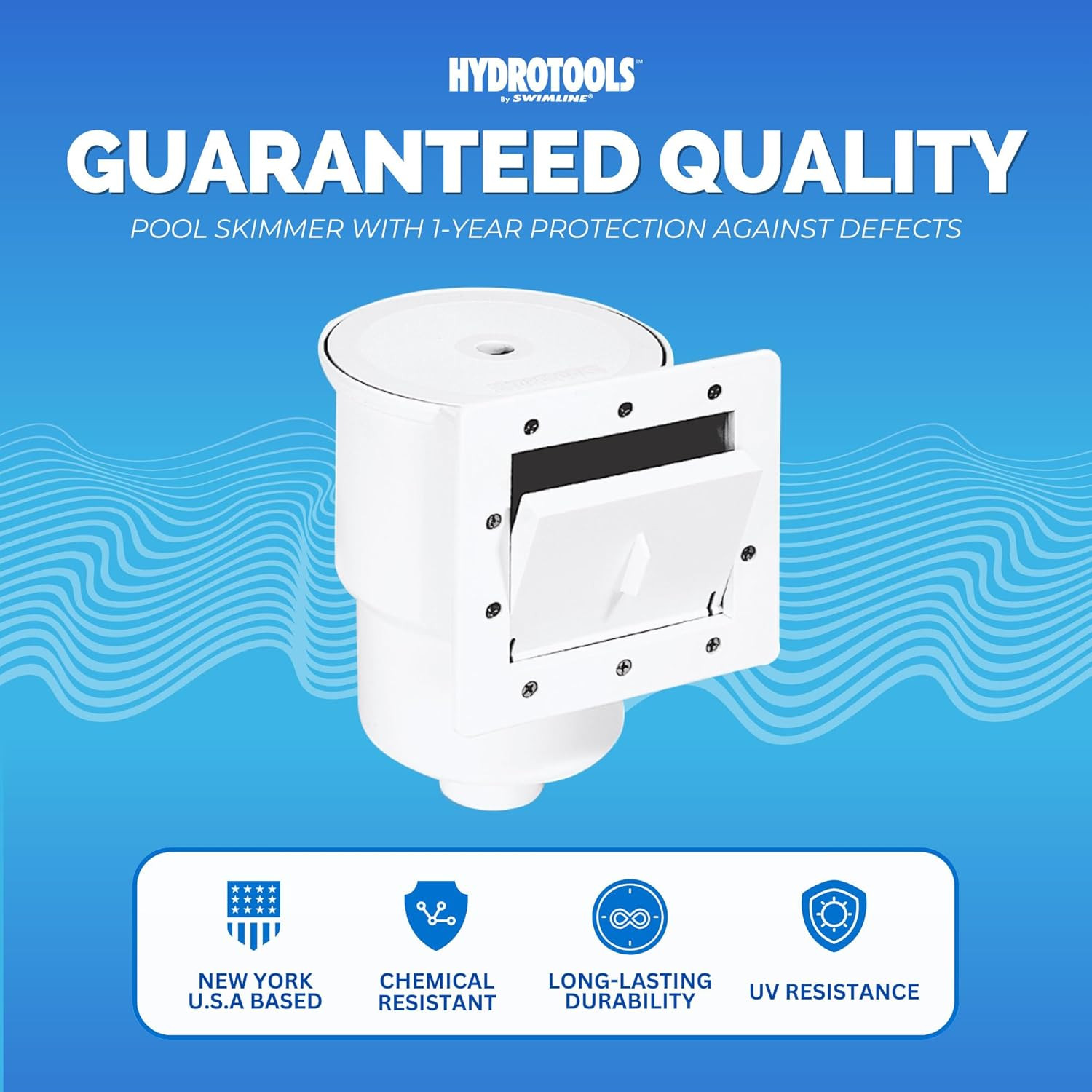 HYDROTOOLS ABS Thru-Wall Skimmer Kit with Return Fitting for Above Ground Pools
