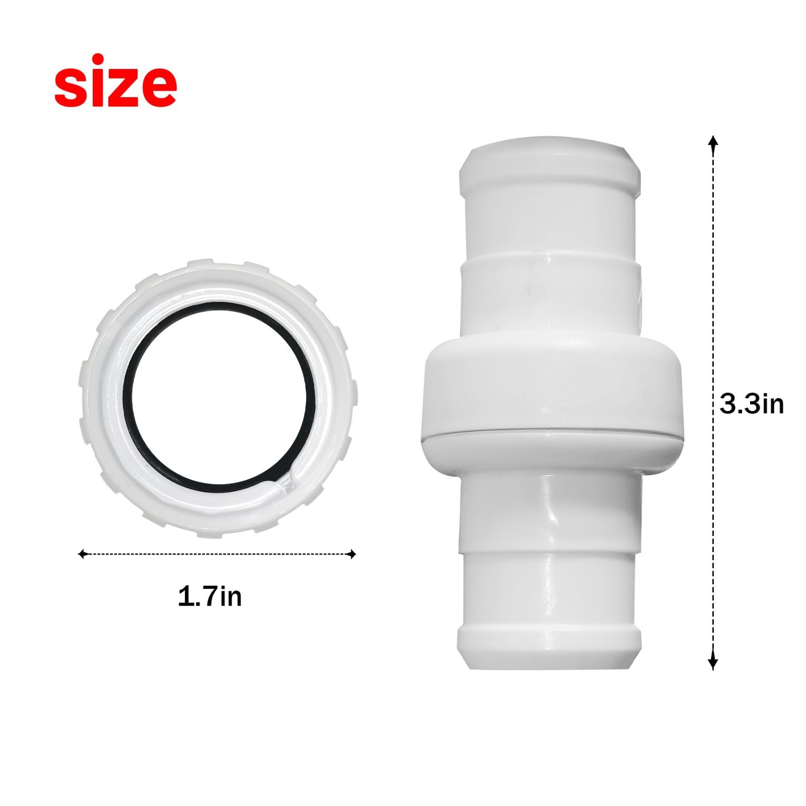 Pool Cleaner Swivel Kit Hose Connector Replacement 9-100-3002, 3 Joints, 6 Nuts,