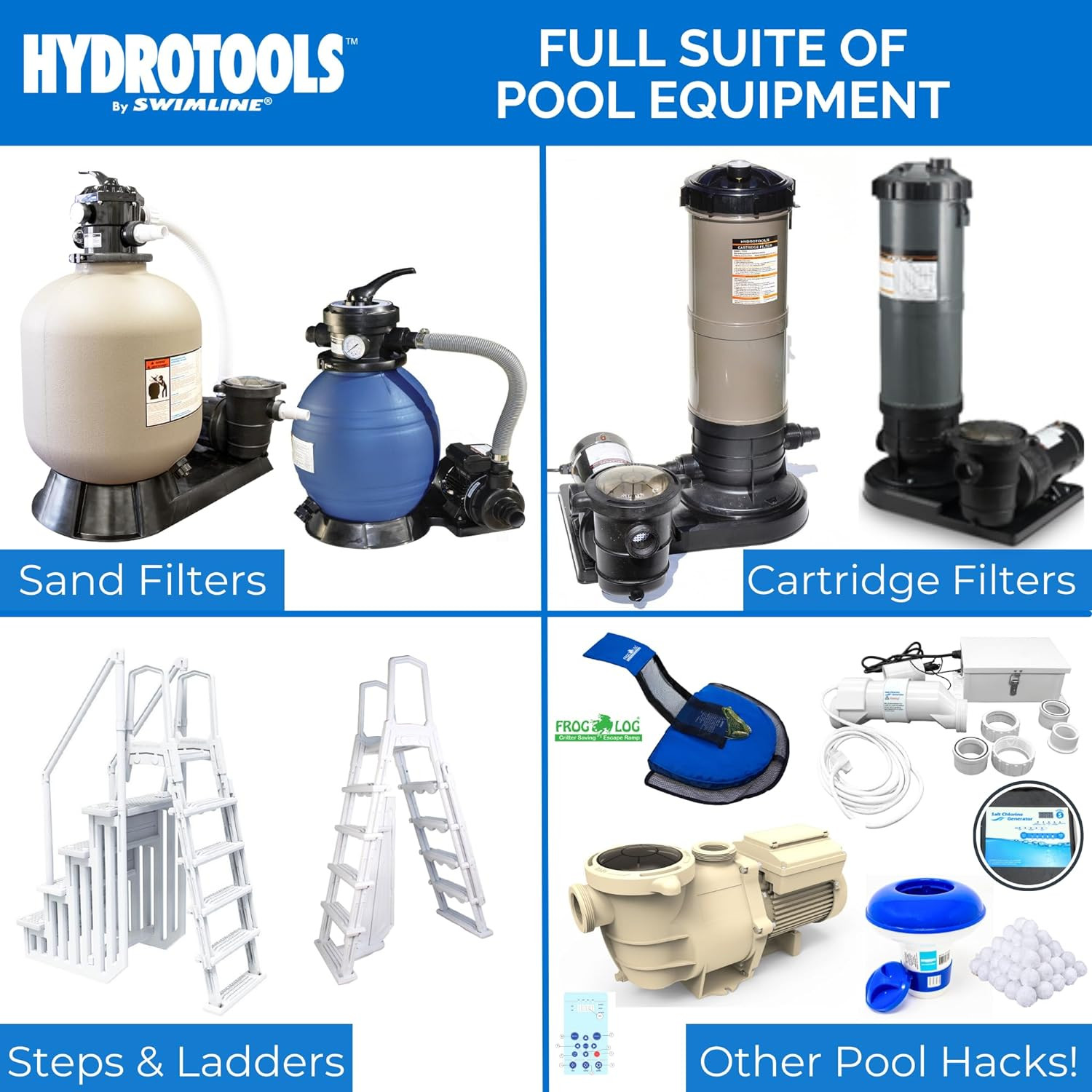 HYDROTOOLS Manual Pool Vacuum Head Attachment for Inground & Above Ground Pools