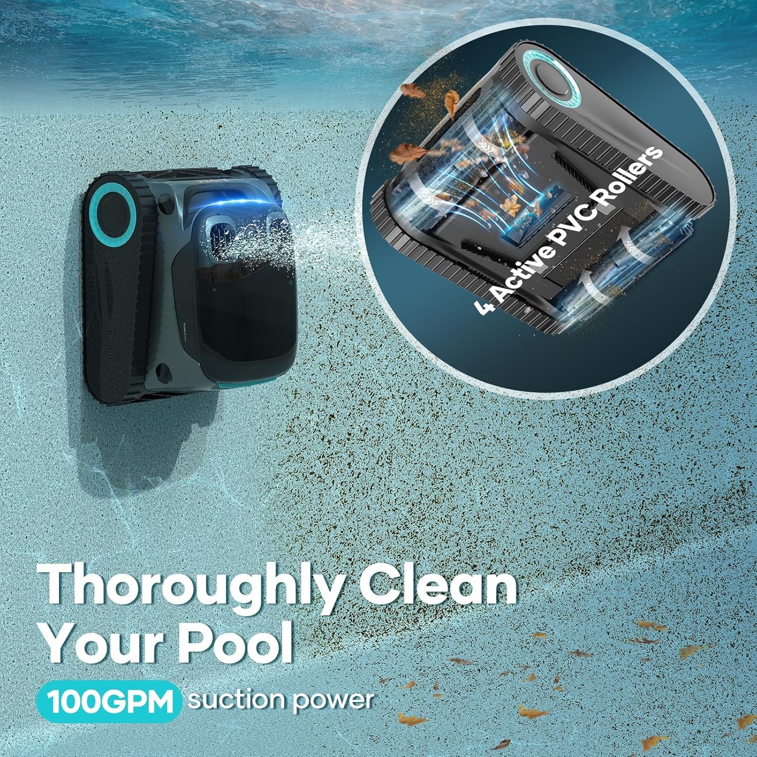 2025 Upgraded AIPER Scuba S1 Pro Cordless Robotic Pool Cleaner, Blue