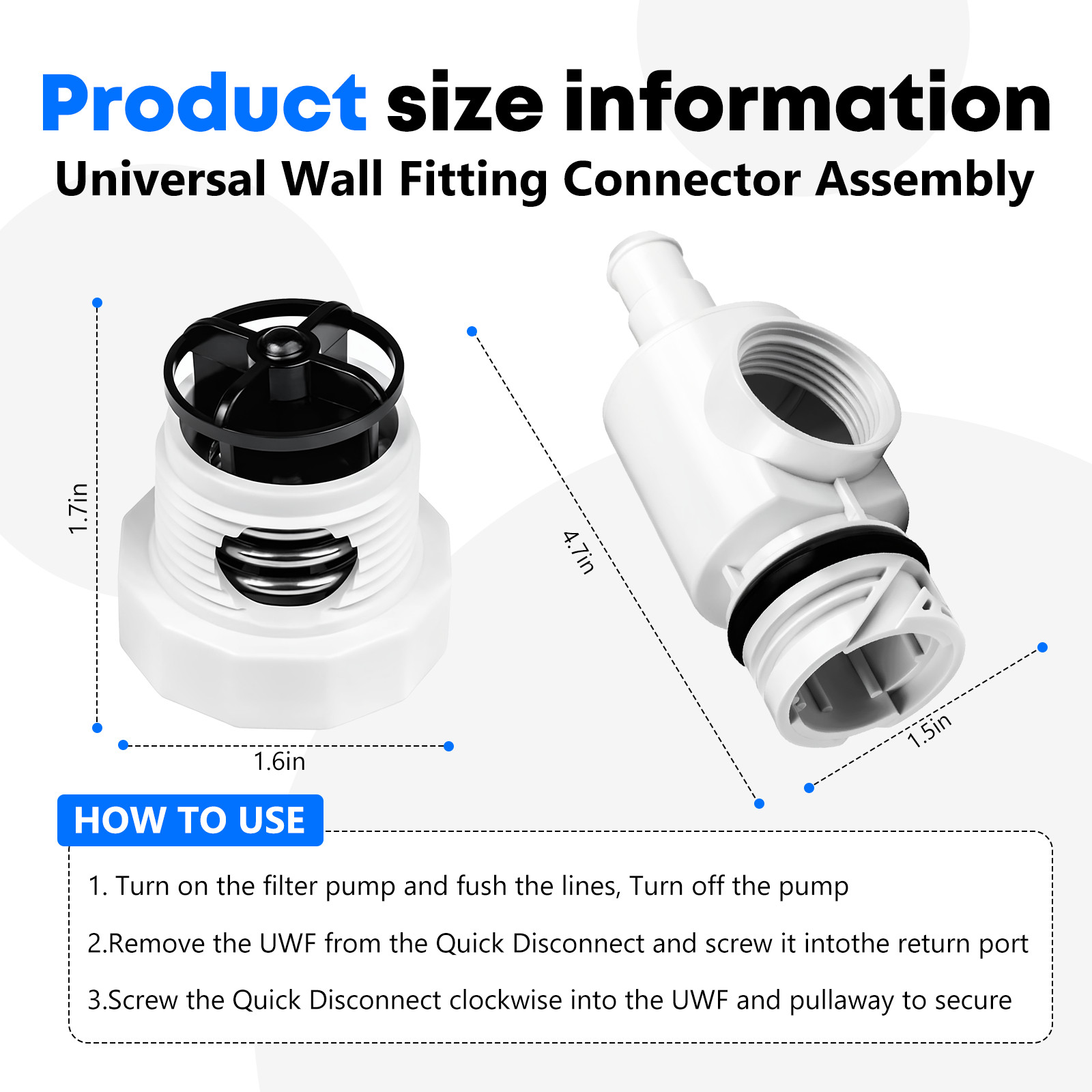 D29 UWF Quick Disconnect&9-100-9002 Pressure Relief Valve for Polaris 280/380 2p