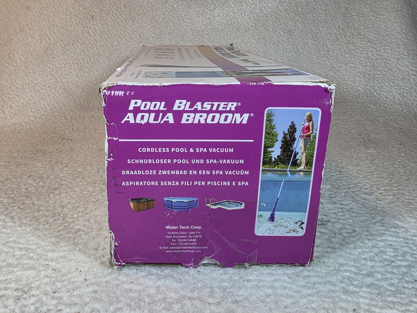Water Tech Pool Blaster Aqua Broom Handheld Battery Operated Spa & Pool Vacuum