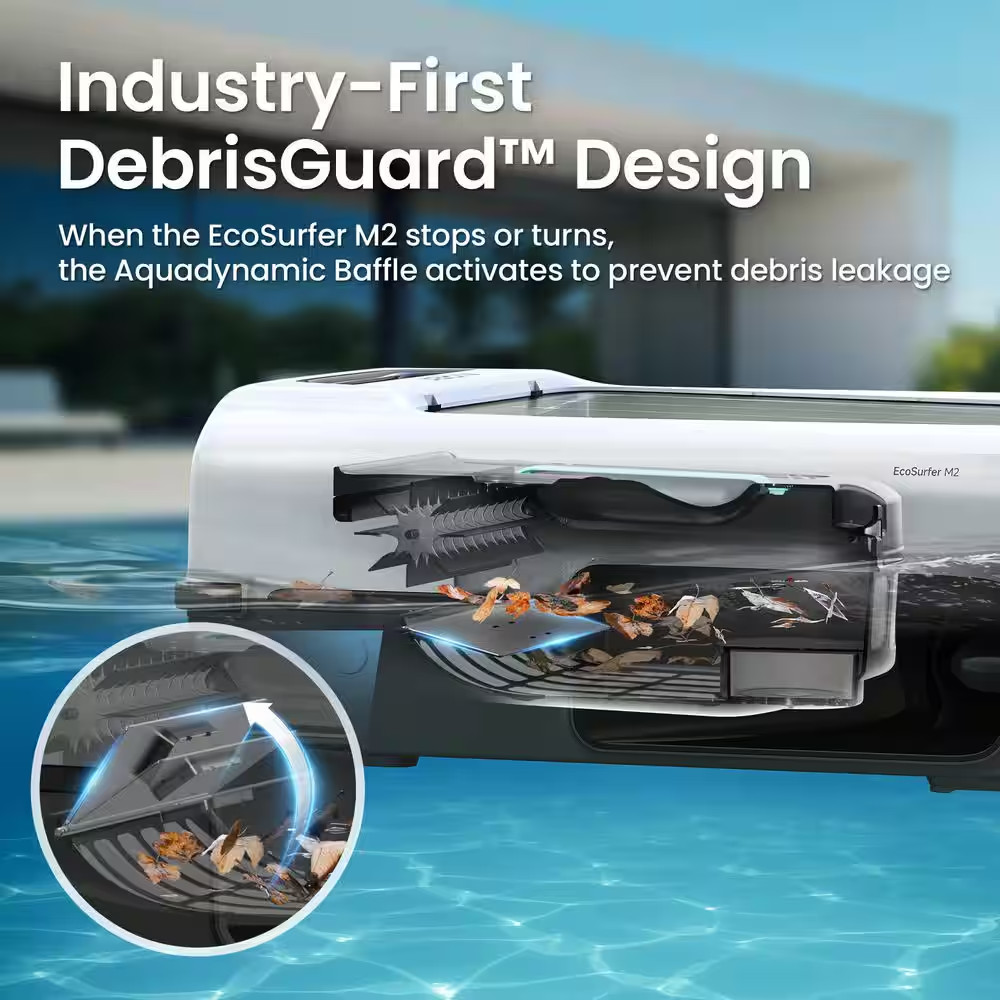 Ecosurfer M2 Robotic Pool Skimmer: with 24/7 Continuous Cleaning, Anti-Leakage C