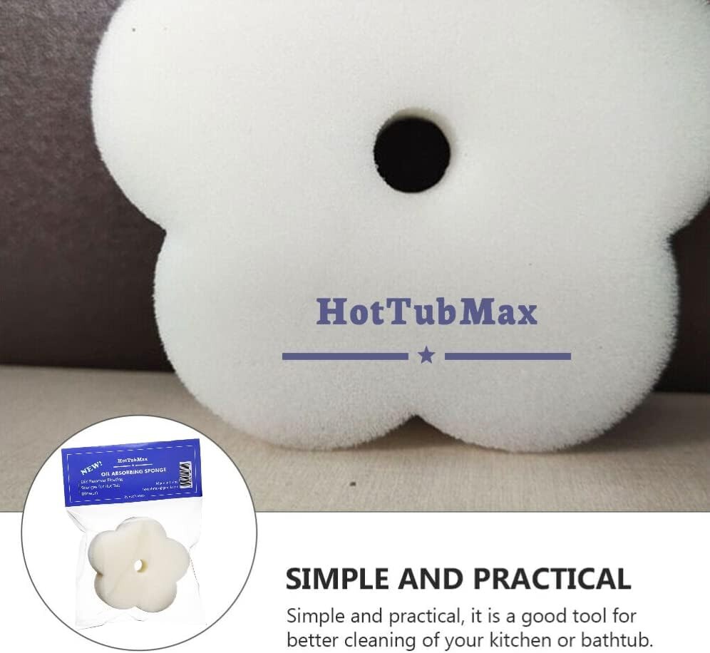 HotTubMax 4 Oil Absorbing Sponge Scum Absorber for Hot Tub – Individually Packed