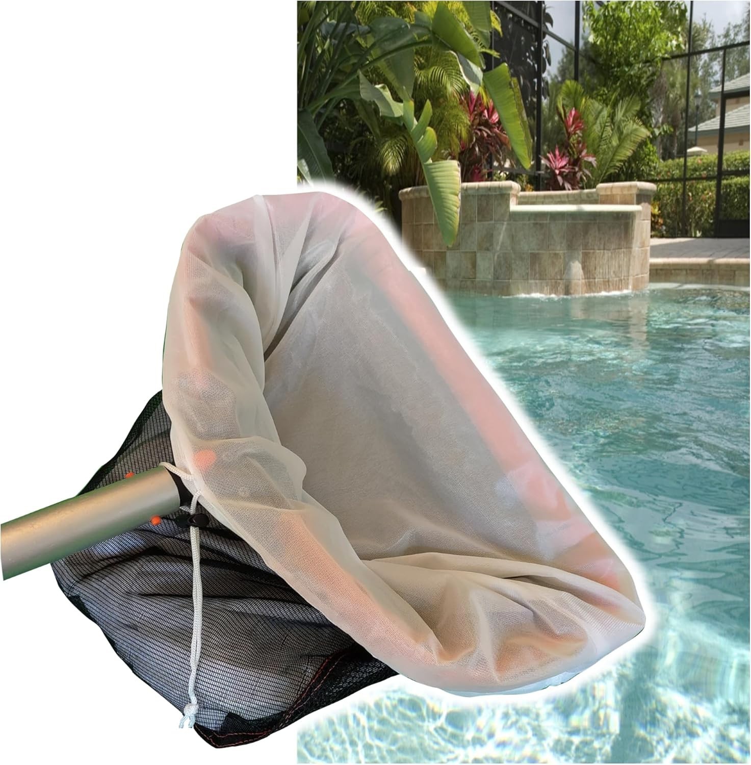 Fine Mesh Pool Net Insert – Transform Any Deep Net for Ultimate Cleaning