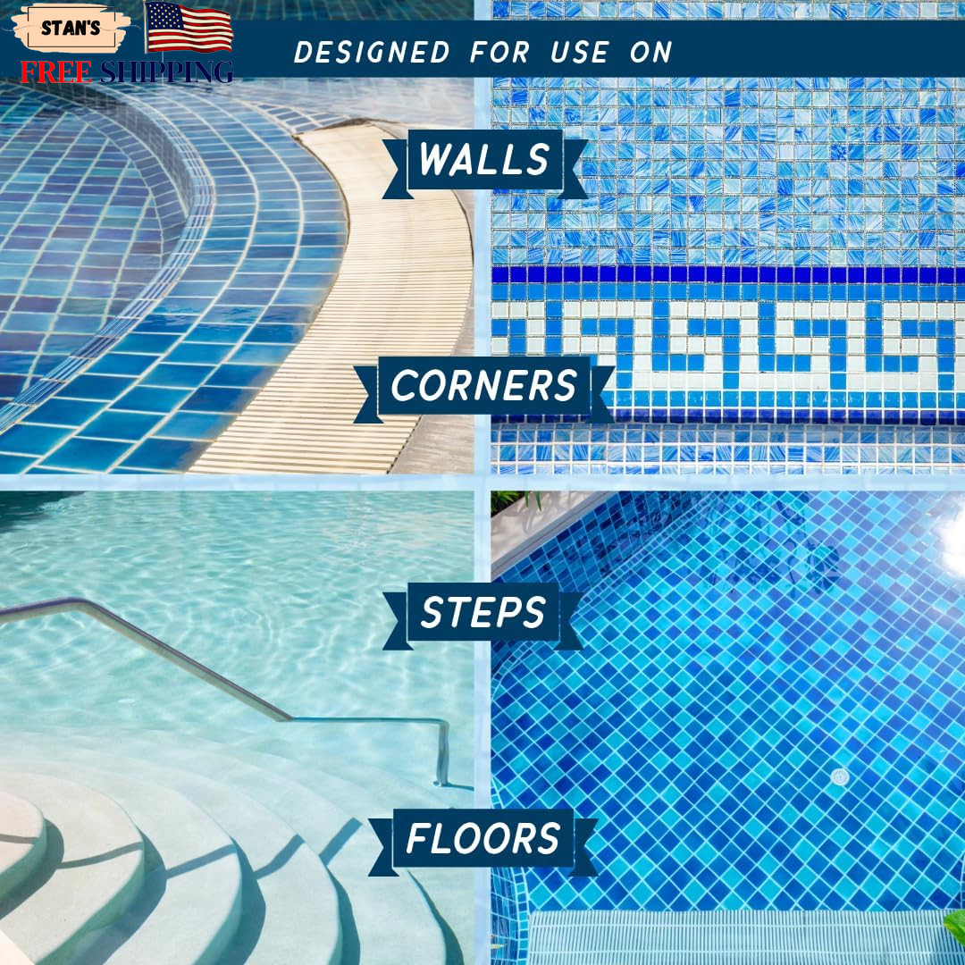 Pool Brushes for Pools, Spas & Hot Tubs 12&Prime;, 18&Prime;, 24&Prime; Sizes 3 Pack 360° NEW