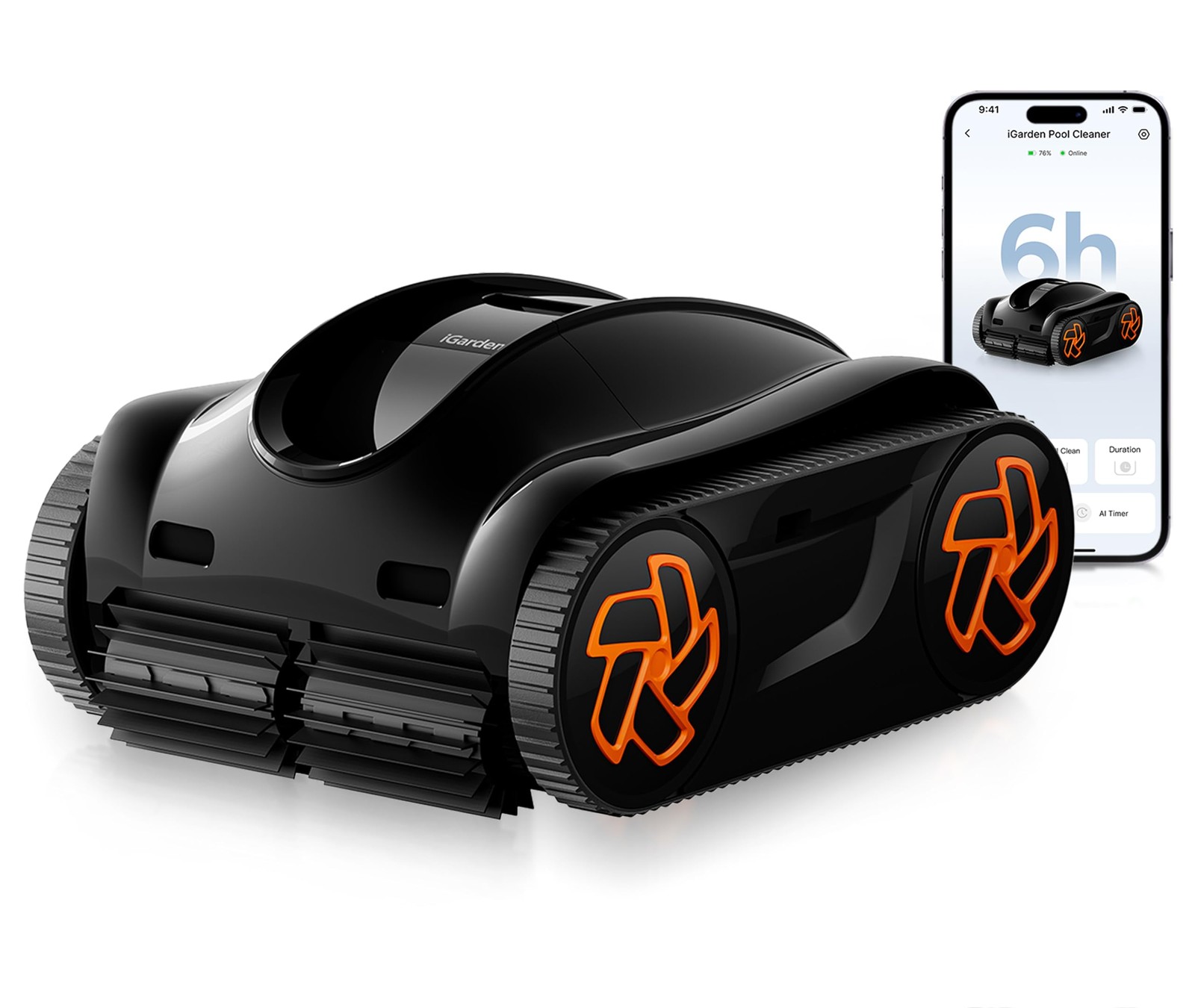 iGarden Pool Cleaner K Series, up to 6H Cordless Robotic Pool Vacuum