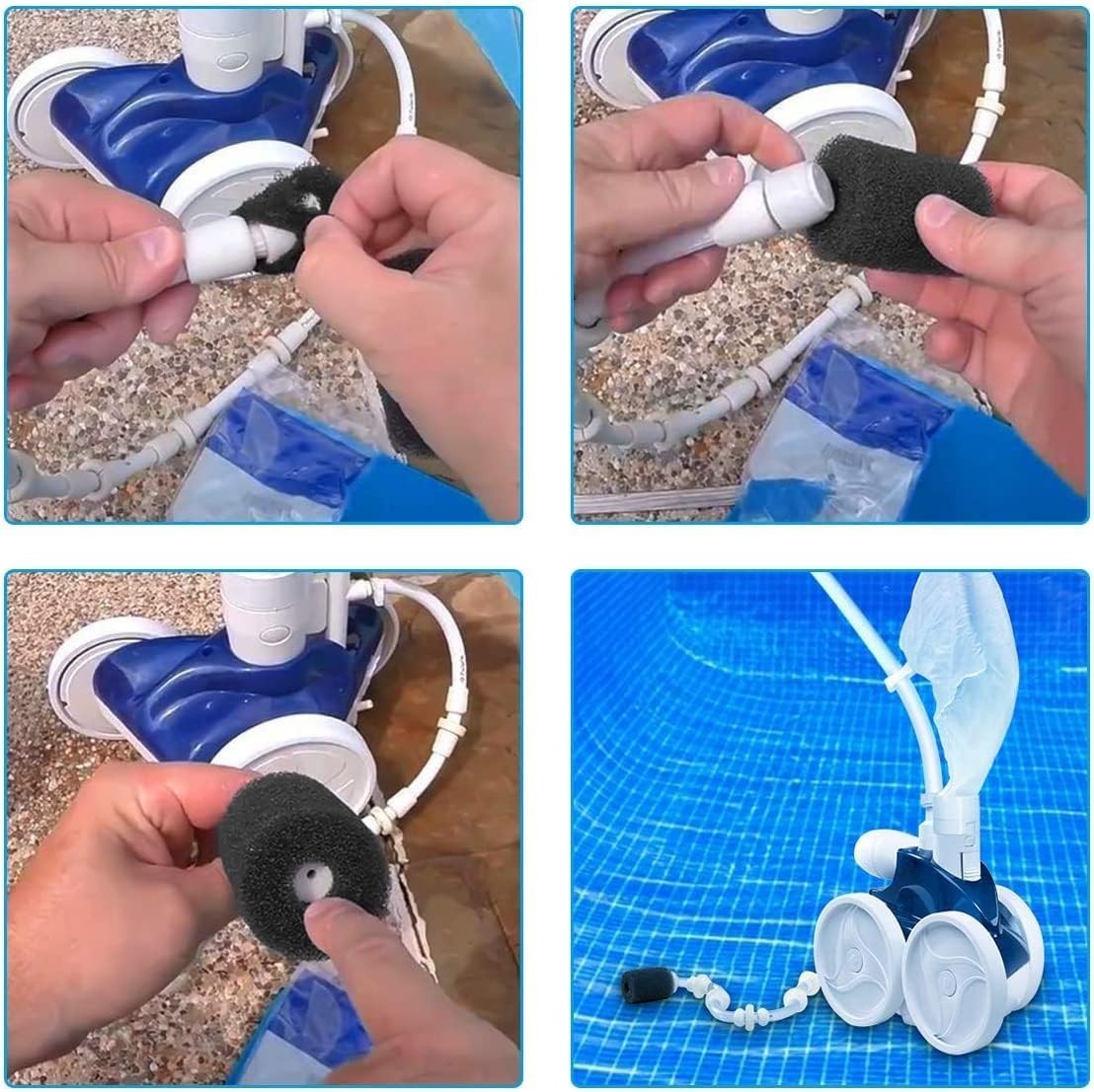 6-Pack Pool Cleaner Sweep Hose Scrubbers for Polaris 3900 Sport – Easy Install
