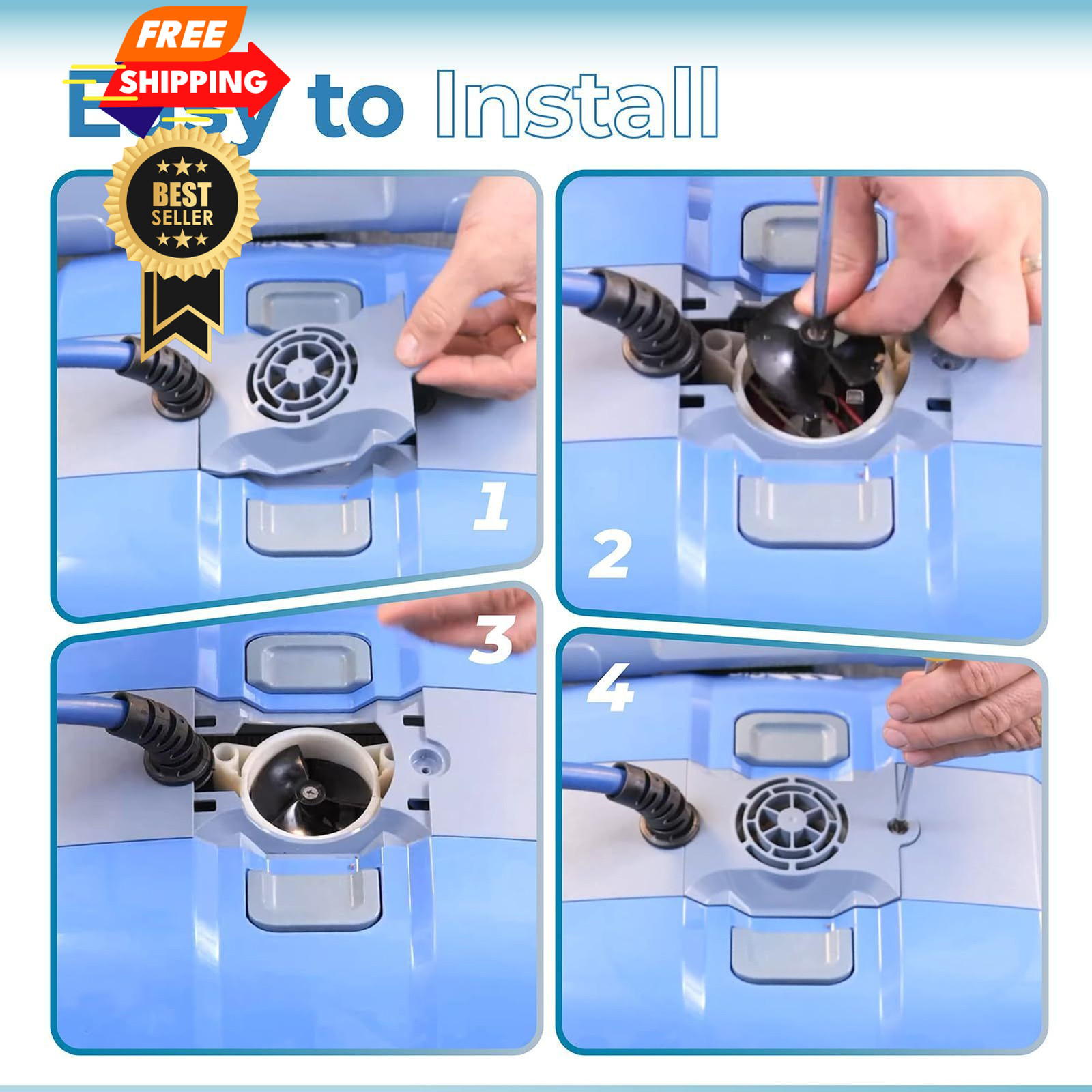 ANTOBLE 9995266-R1 Impeller with Screw for Dolphin Black