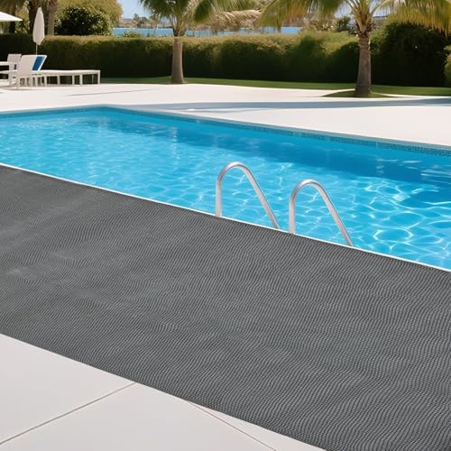3×10 FT Heavy Duty Pool Drainage Mat, Non-Slip PVC Flooring Mat for Swimming