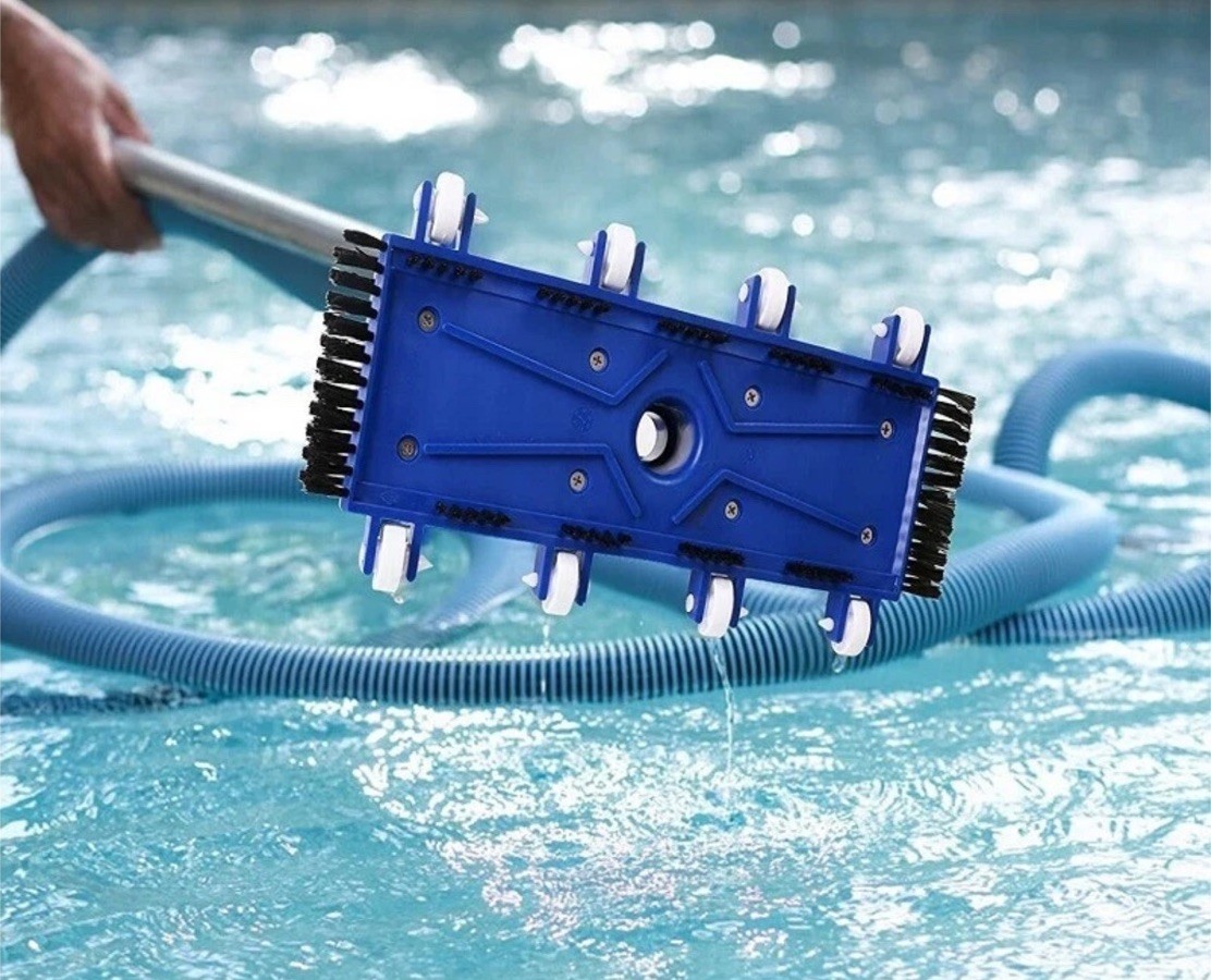 14 Inch Heavy Duty Pool Vacuum Head with Wheels for Easy Cleaning