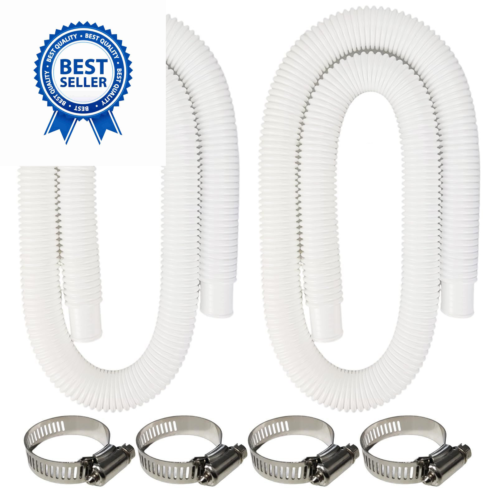 2 Pack Pool Pump Replacement 1.25 inches diameter, 59 length, White