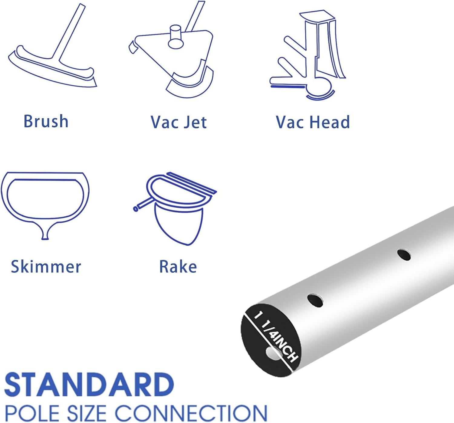 Universal Fit 15 FT Telescopic Pool Pole – Compact & Durable for Maintenance