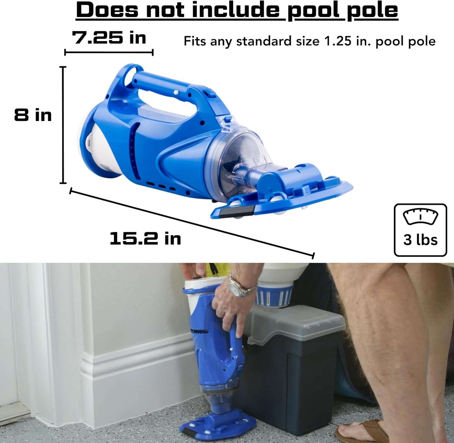 Catfish (Gen 2) Cordless Spa & Hot Tub Vacuum, More Power & Capacity, 45 Min Run
