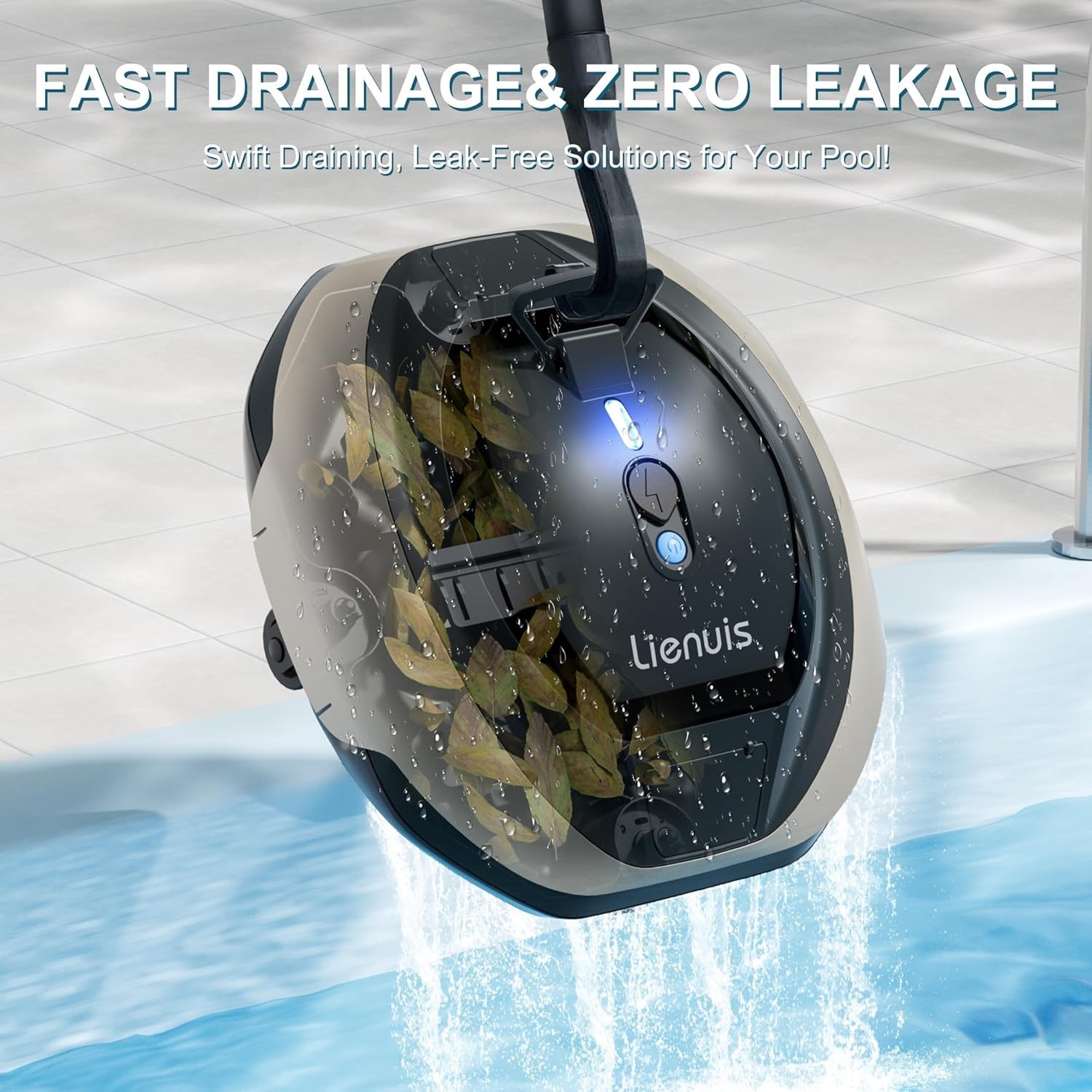 Cordless Robotic Pool Cleaner with 4400mAh Battery,Pool Vacuum for Above Ground