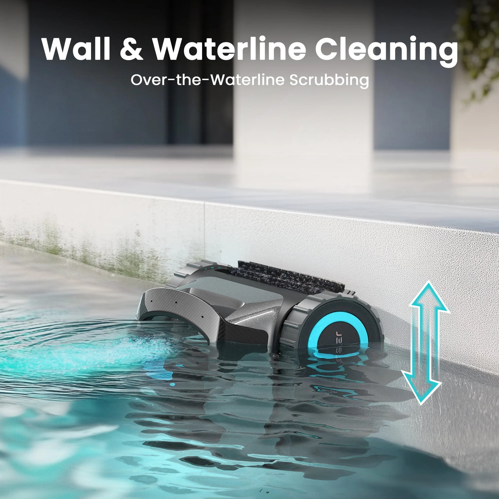 Aiper Scuba 1600W Cordless Robotic Pool Cleaner, Lightweight 15.9 lb, Wall-Climb