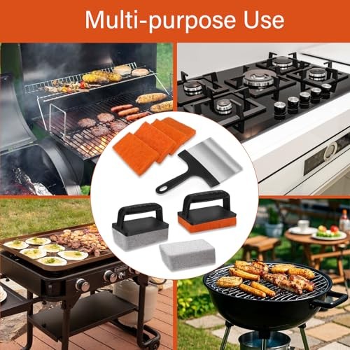 10 Pieces Griddle Cleaning Kit for Blackstone & More – Professional Flat Top