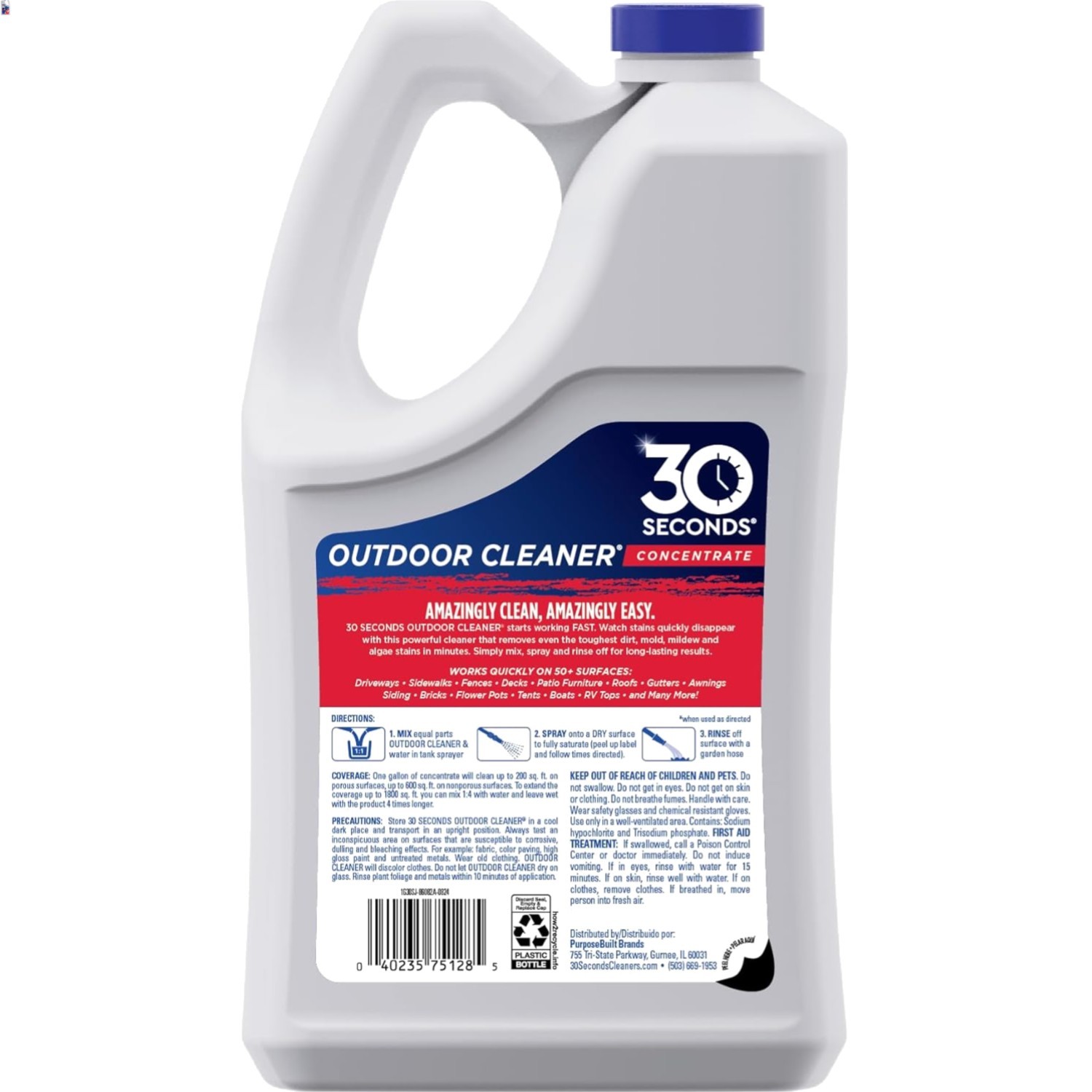 1 Gallon Biodegradable Outdoor Cleaner – Safe Stain Remover for Plants & Lawns