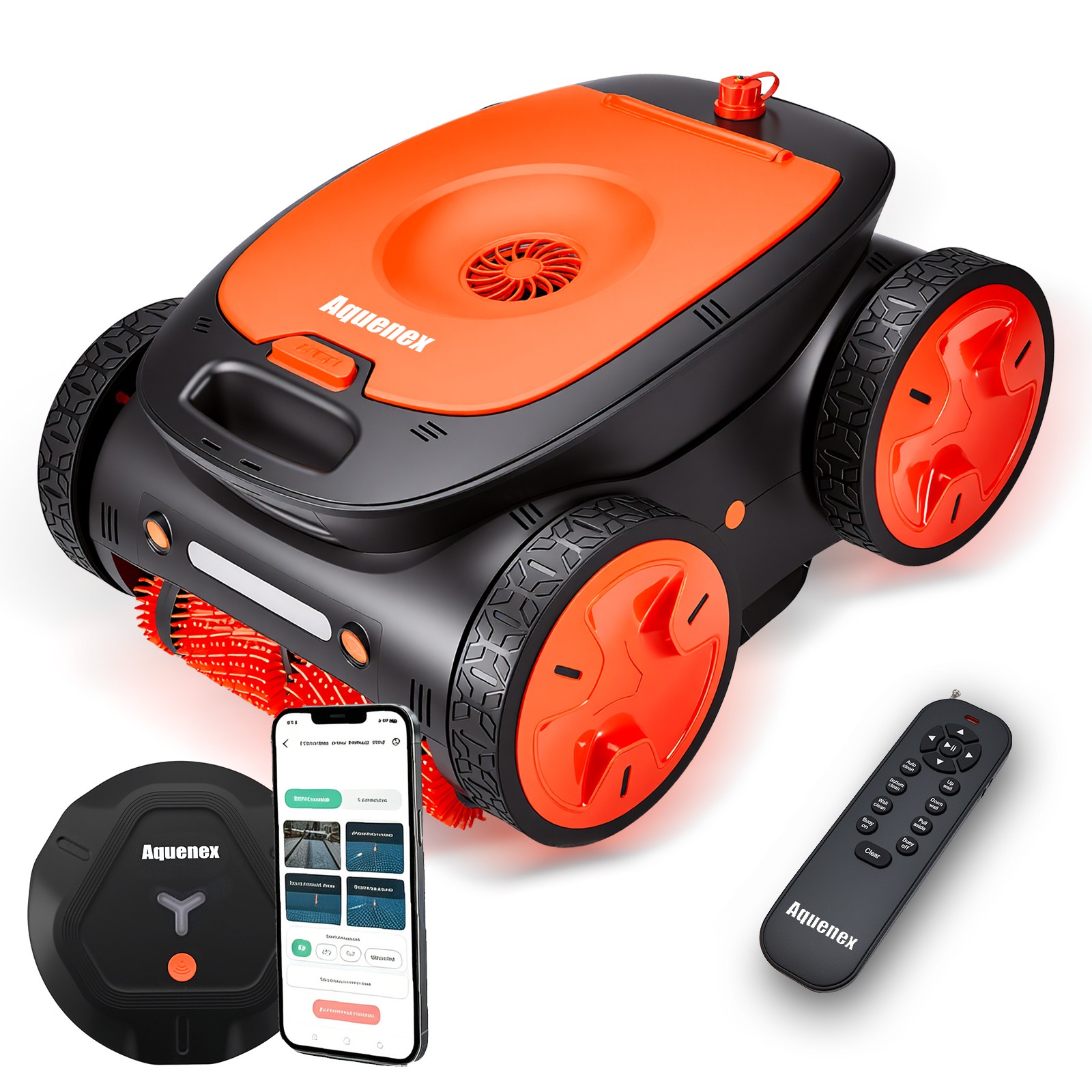 Automatic Robotic Pool Vacuum Cleaner Double Brush APP OR Remote Control 5-Motor