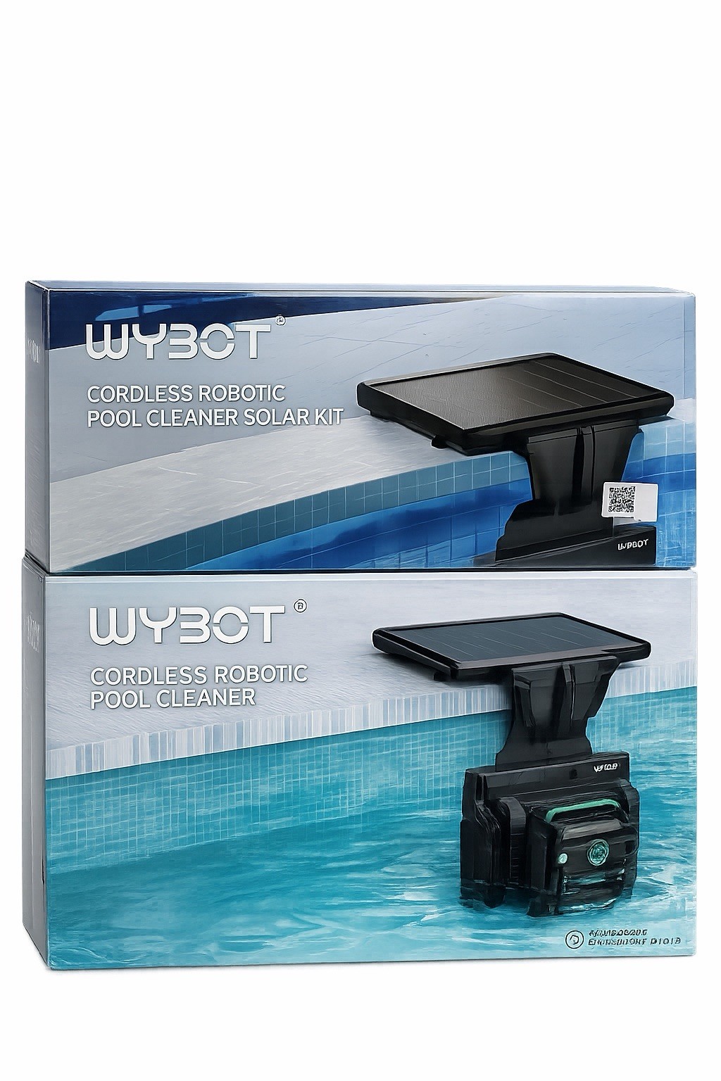 WYBOT S2 Solar Cordless Robotic Pool Cleaner w/ Solar Charging Dock – New