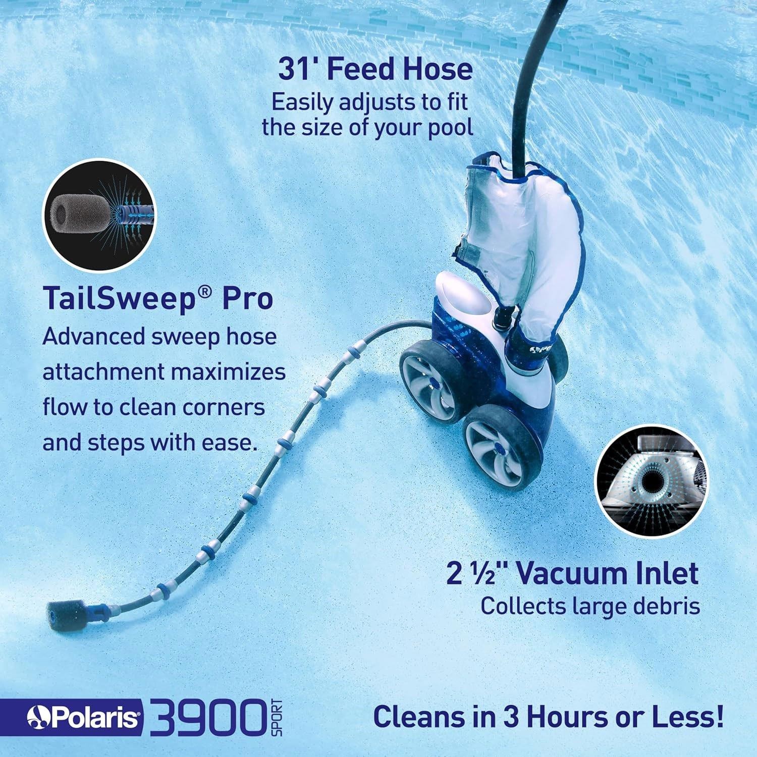 Polaris 3900 Sport Pressure Side Automatic Pool Cleaner F6