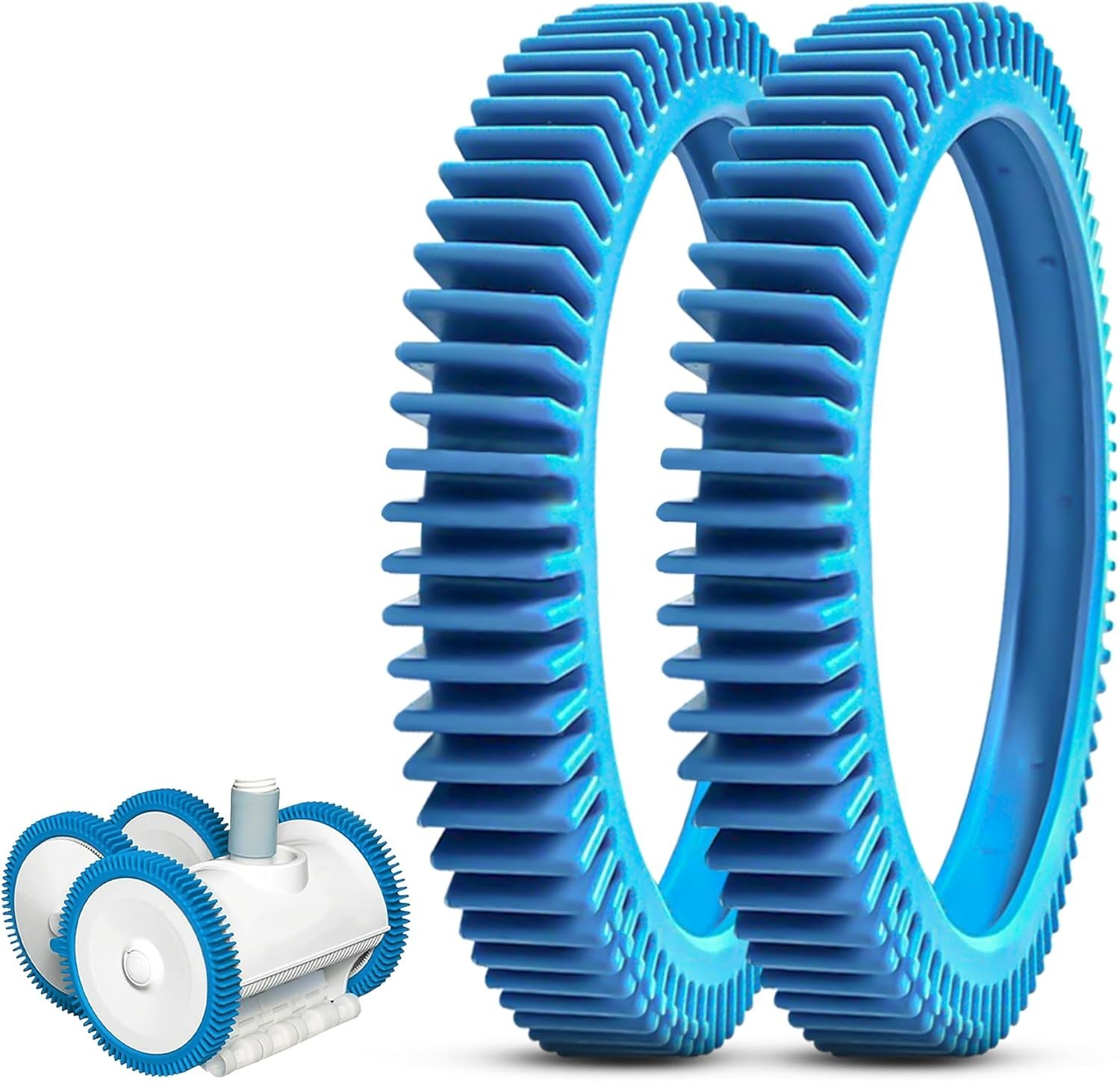 2-Pack Back Tires Replacement for Pool Cleaner – Compatible with Hayward Pool…