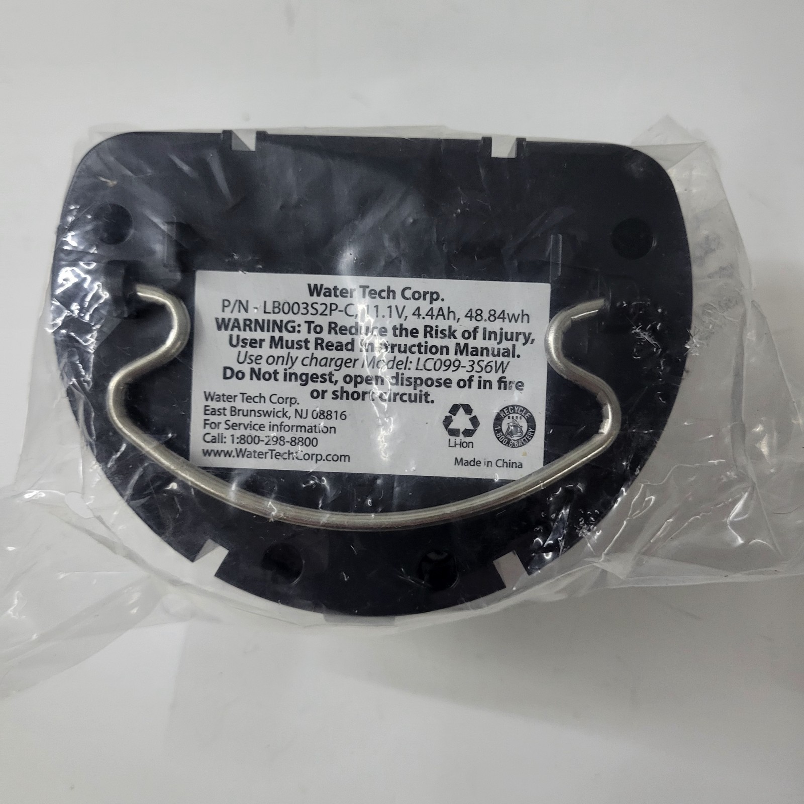 Water Tech LB003S2P-C 11.1V Lithium Battery Pack Assembly