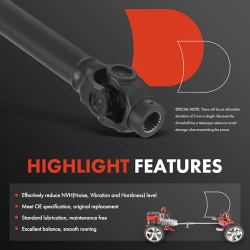 24.07&Prime; Front Complete Drive Shaft Prop Shaft Driveshaft Assembly Compatible