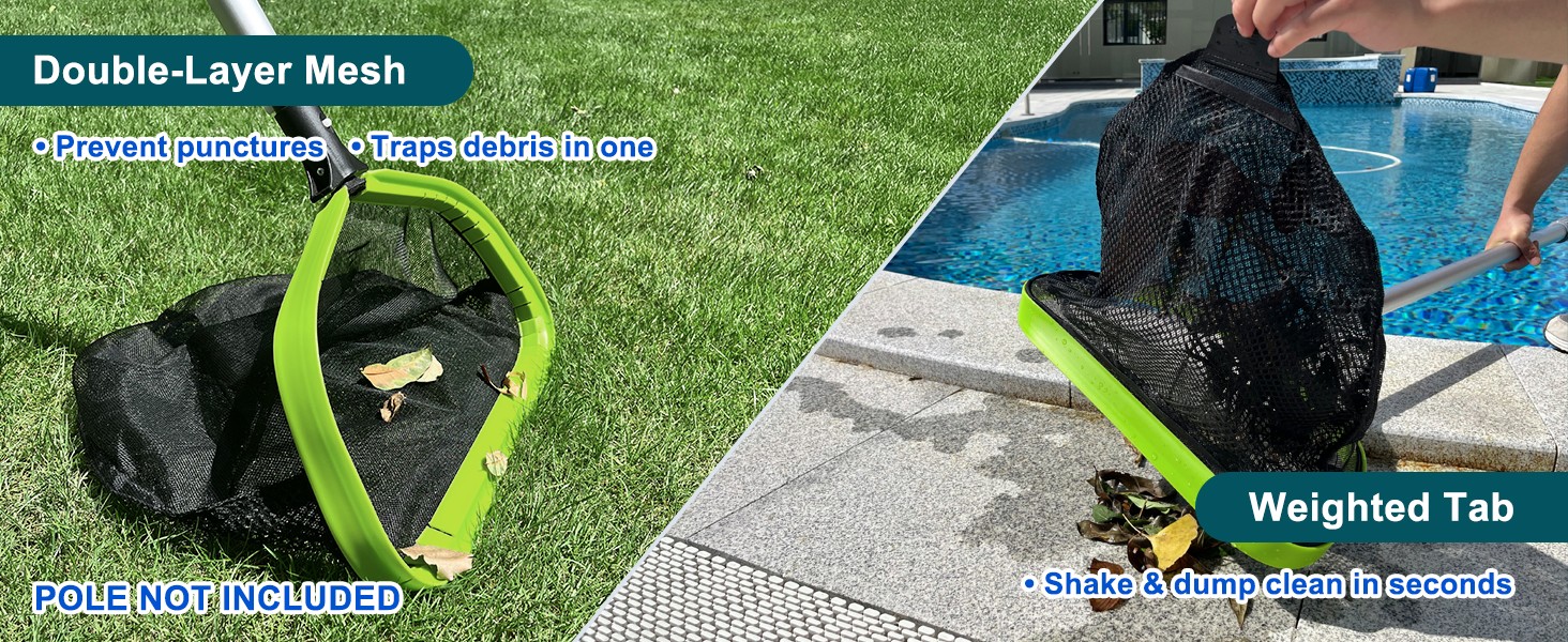 Pool Net, Professional Swimming Pool Leaf Skimmer Nets for Cleaning with