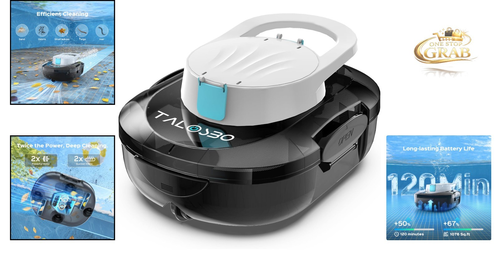 2026 Upgrade S1 PRO Robotic Pool Cleaner Dual Motor 120 Min Runtime