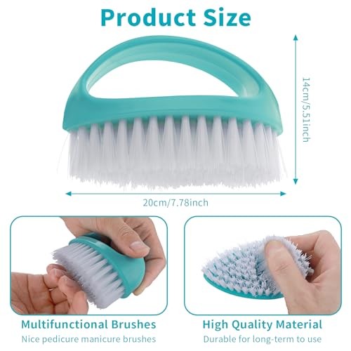 Amaxiu Heavy Duty Nail Brushes – 2pcs Grip Clean – Red, Blue