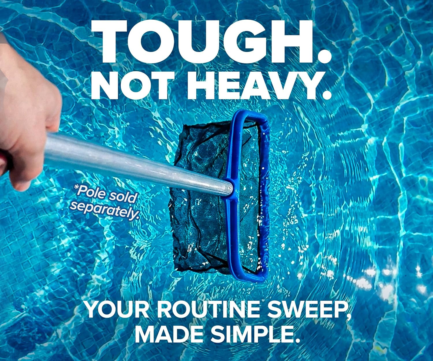 Pool Skimmer Net for Leaves – Leaf Rake for Pool Cleaning // Swimming Pool Leaf